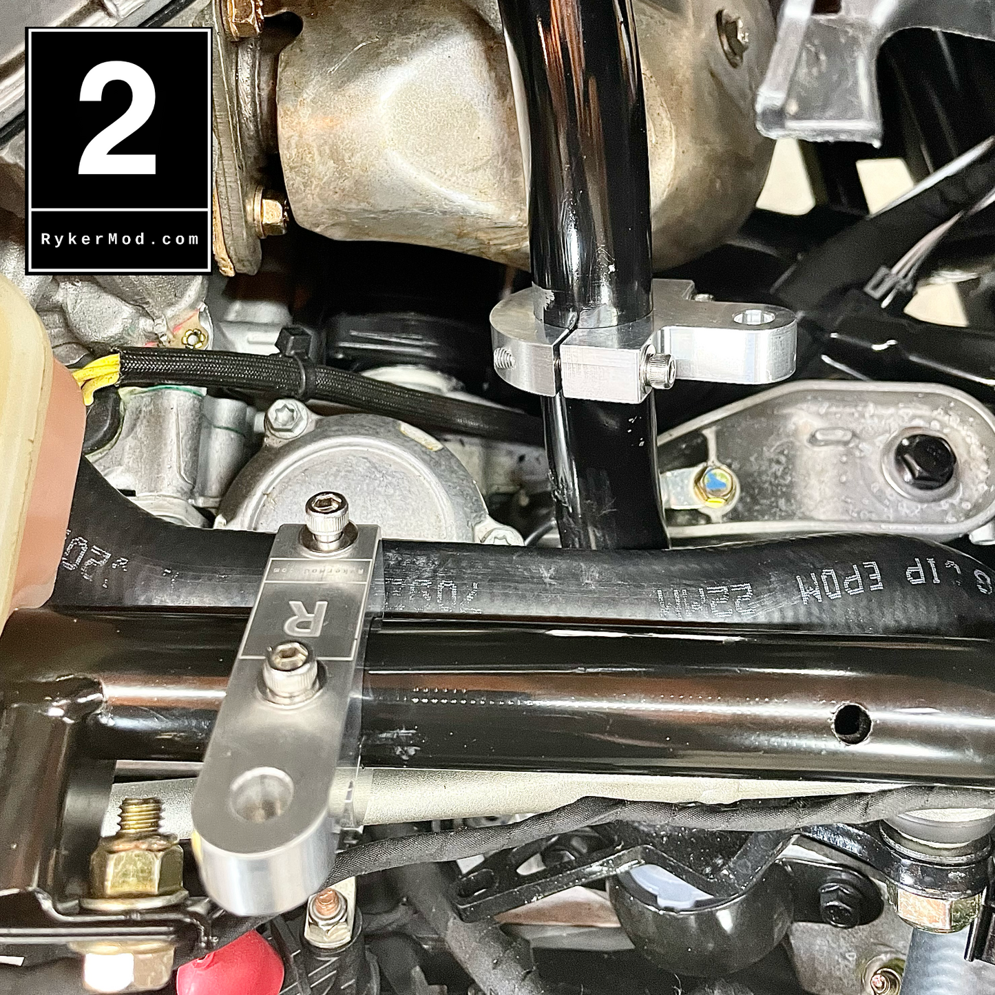 RykerMod Steering Stabilizer Bracket Kit with Ohlins Stabilizer.