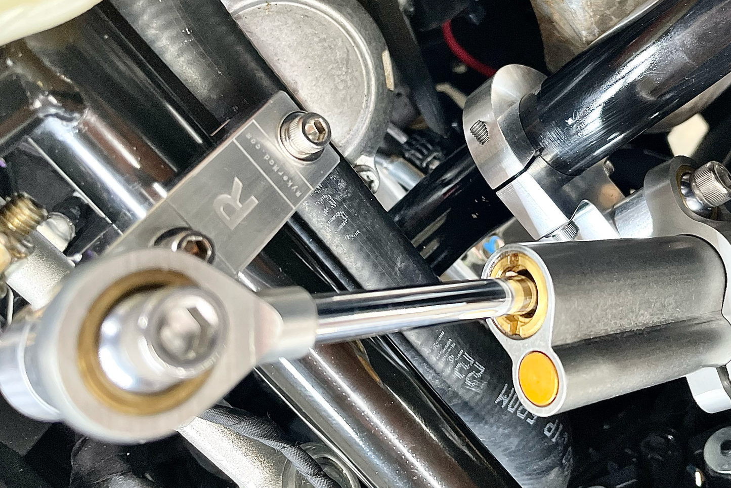RykerMod Super Sport Steering Stabilizer with Bracket Kit